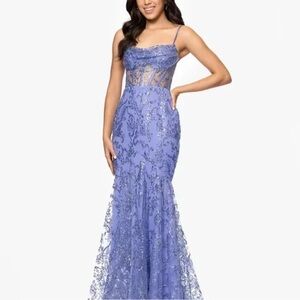 Blondie Nites Elegant Lavender Lace Prom Dress